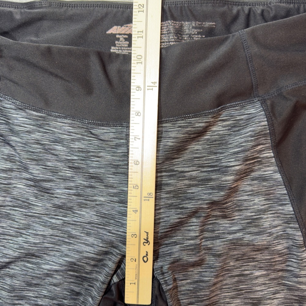 Avia Womens XL Black Gray Space Dye Activewear Cropped Leggings‎ RA476361 - Picture 5 of 9
